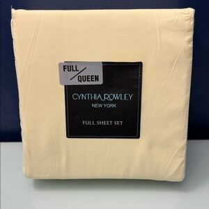 NWT Cynthia Rowley Butter Yellow Full Sheet Set